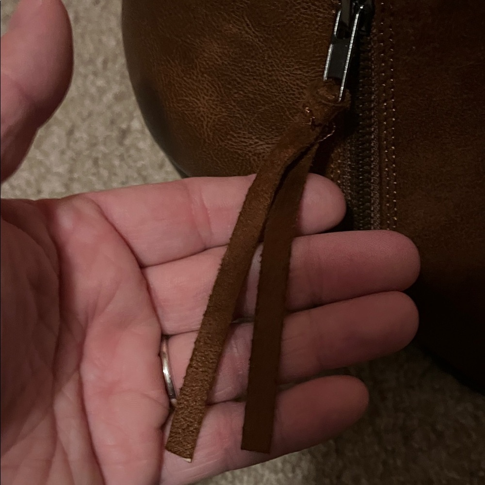 Soda Chestnut Ankle Booties 3.5 inch heel at highest point - Picture 2 of 6